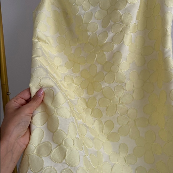 Vintage Donna Ricco Silk Yellow Floral sleeveless Dress Women’s Sz 8 - Picture 3 of 5